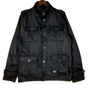 KR3W Vintage Pea Coat Skateboarding Emerica Reynolds Black Jacket Midweight M